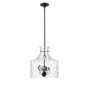 Millennium Lighting Santorini 4Lt Pendant, Black - 22604-MB