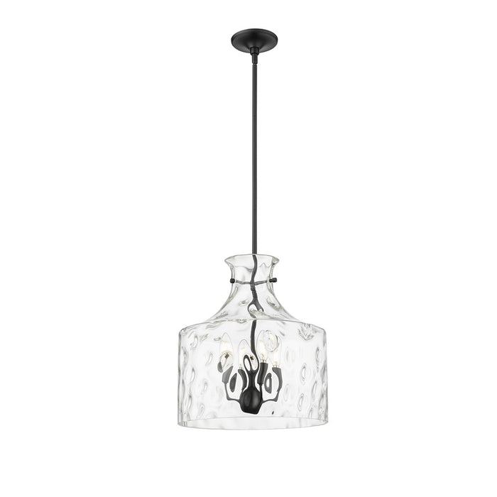 Millennium Lighting Santorini 4Lt Pendant, Black