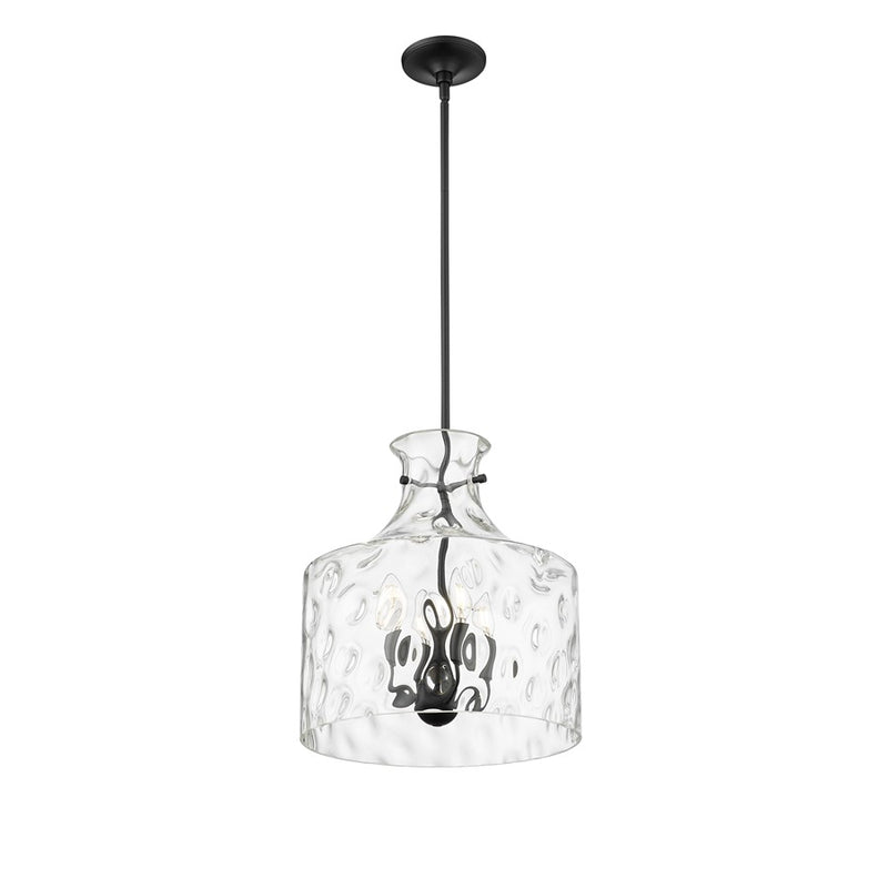 Millennium Lighting Santorini 4Lt Pendant, Black