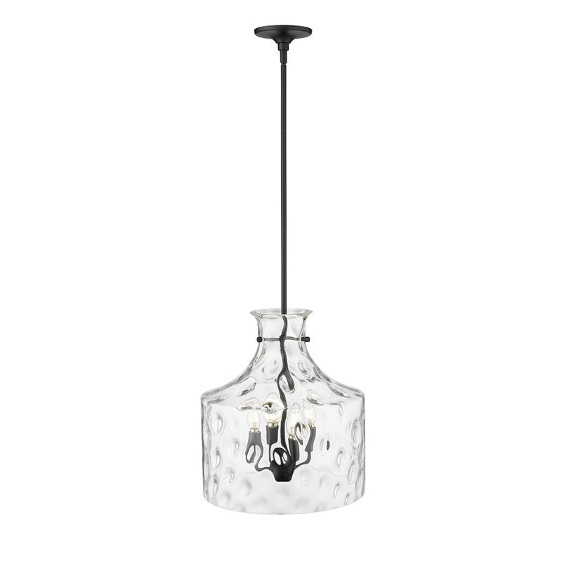 Millennium Lighting Santorini 4Lt Pendant, Black