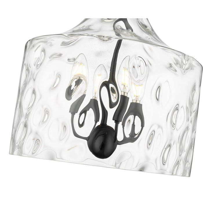 Millennium Lighting Santorini 4Lt Pendant, Black