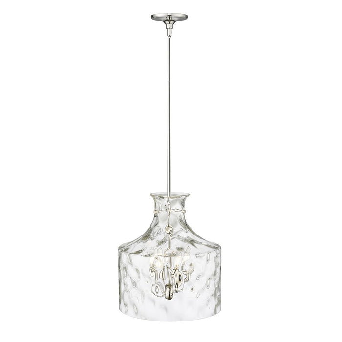 Millennium Lighting Santorini 4Lt Pendant, Polished Nickel