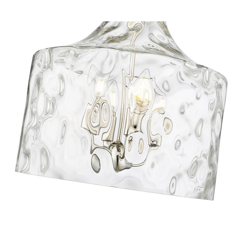 Millennium Lighting Santorini 4Lt Pendant, Polished Nickel