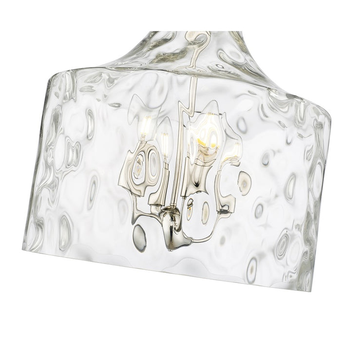 Millennium Lighting Santorini 4Lt Pendant, Polished Nickel