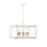 Millennium Lighting Lowe 8Lt Pendant, White/Vintage Brass - 22608-MW-VB