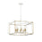 Millennium Lighting Lowe 8Lt Pendant, White/Vintage Brass