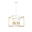Millennium Lighting Lowe 6Lt Pendant, White/Vintage Brass