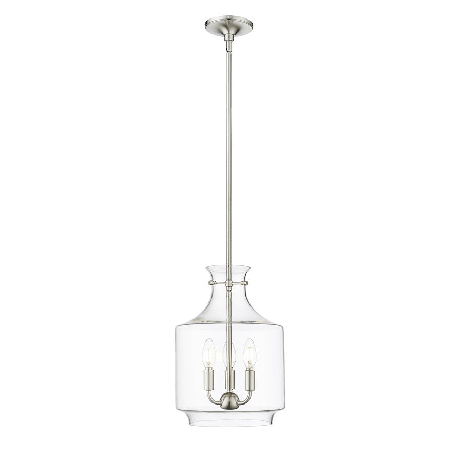 Millennium Lighting Mahannah 3Lt Pendant, Brushed Nickel - 22803-BN