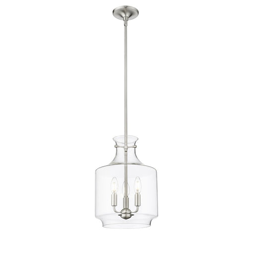 Millennium Lighting Mahannah 3Lt Pendant, Brushed Nickel
