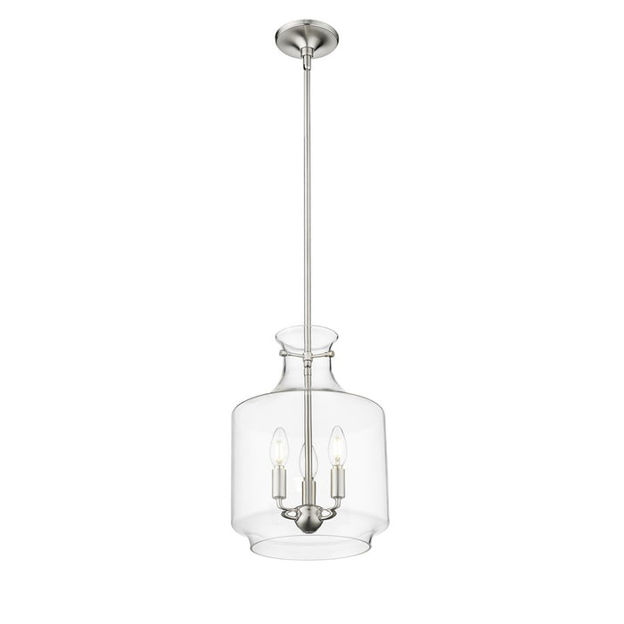 Millennium Lighting Mahannah 3Lt Pendant, Brushed Nickel