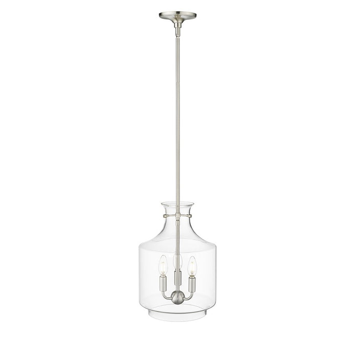 Millennium Lighting Mahannah 3Lt Pendant, Brushed Nickel