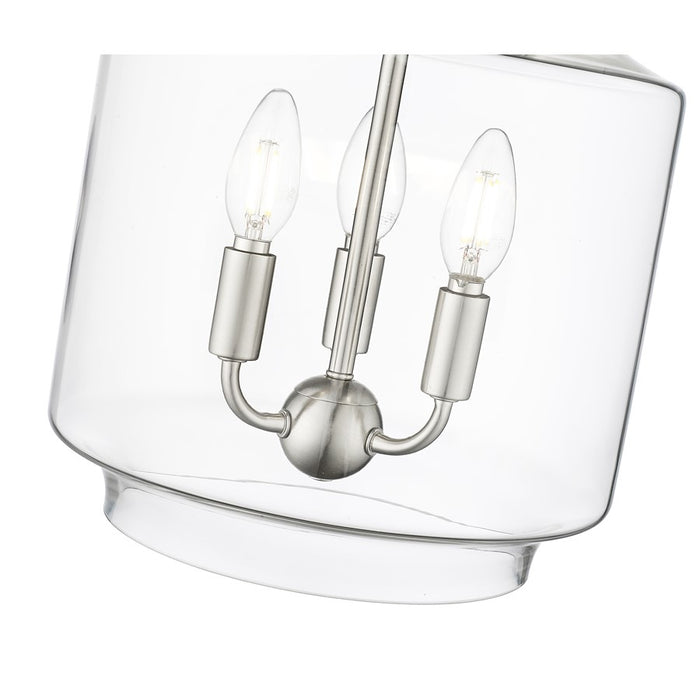Millennium Lighting Mahannah 3Lt Pendant, Brushed Nickel
