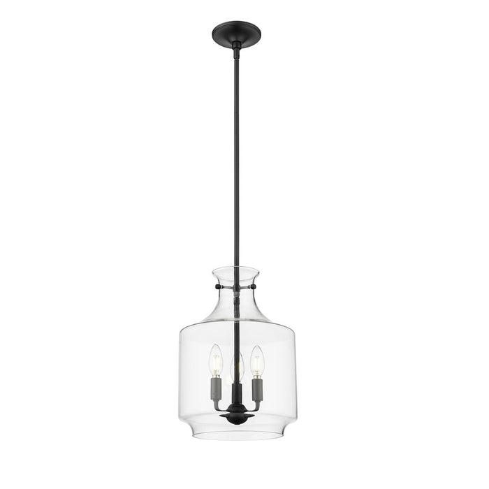 Millennium Lighting Mahannah 3Lt Pendant, Black