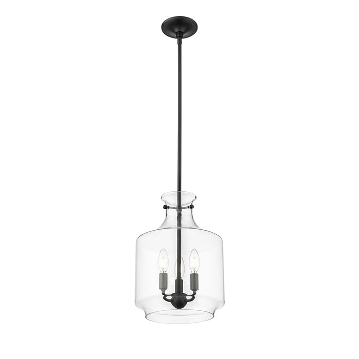 Millennium Lighting Mahannah 3Lt Pendant, Black