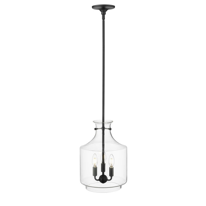 Millennium Lighting Mahannah 3Lt Pendant, Black