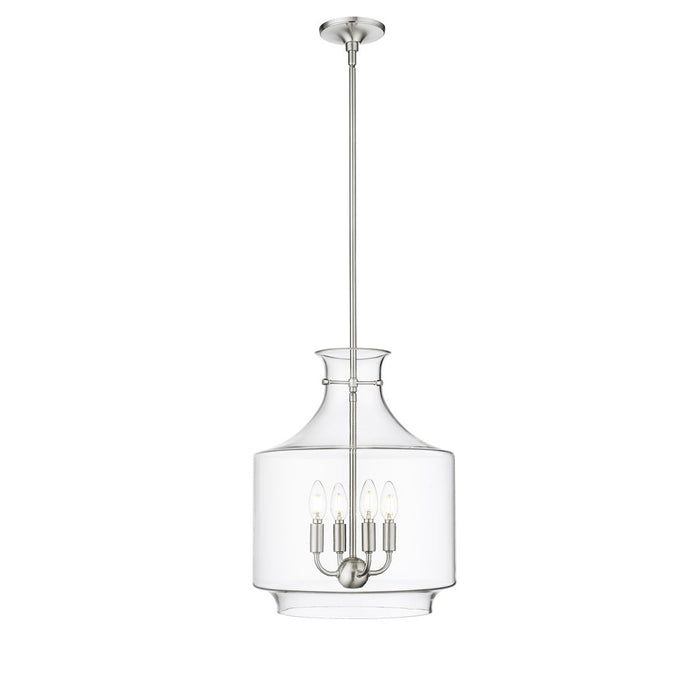 Millennium Lighting Mahannah 4Lt Pendant, Brushed Nickel - 22804-BN