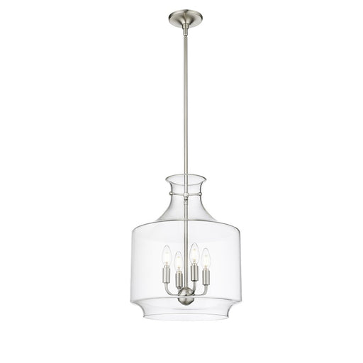 Millennium Lighting Mahannah 4Lt Pendant, Brushed Nickel