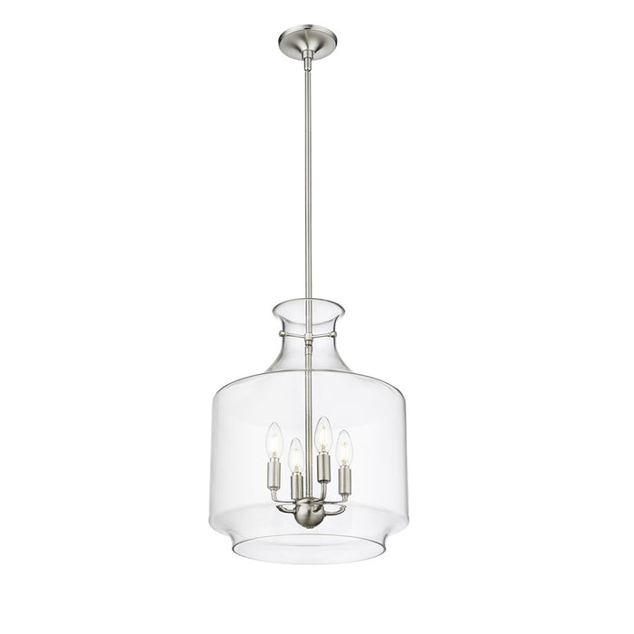 Millennium Lighting Mahannah 4Lt Pendant, Brushed Nickel