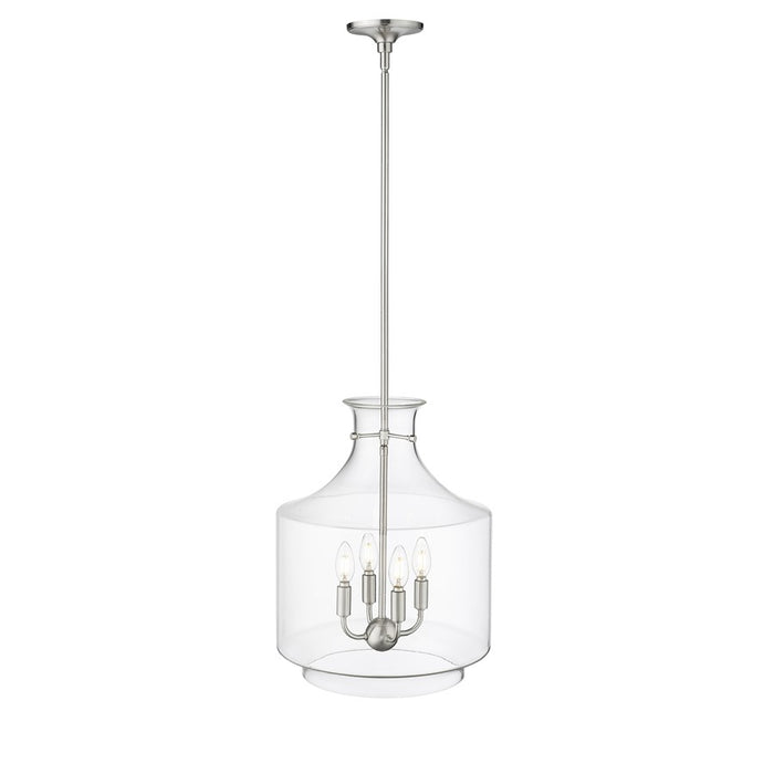 Millennium Lighting Mahannah 4Lt Pendant, Brushed Nickel