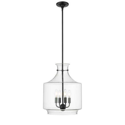 Millennium Lighting Mahannah 4Lt Pendant, Black - 22804-MB
