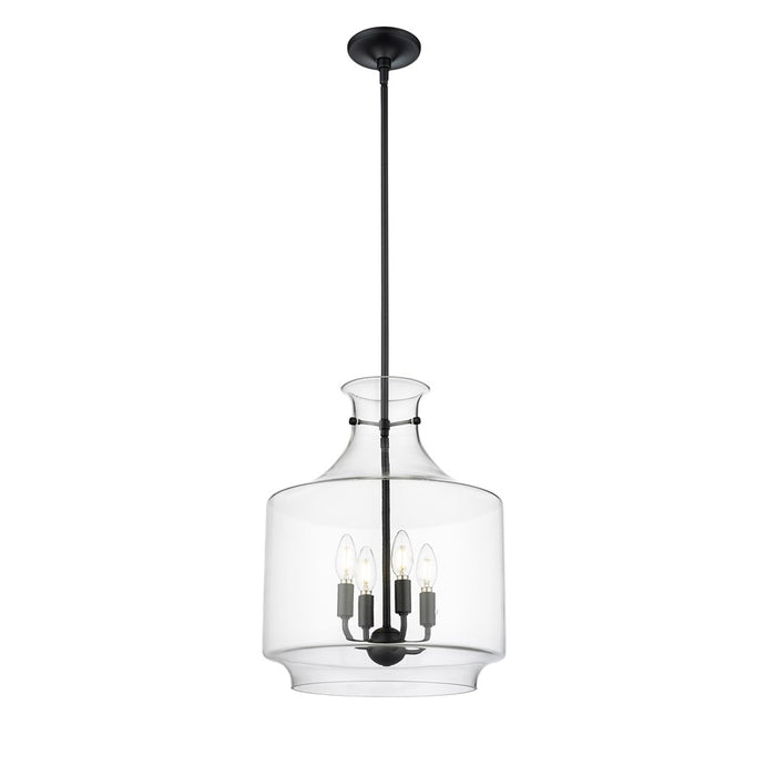 Millennium Lighting Mahannah 4Lt Pendant, Black
