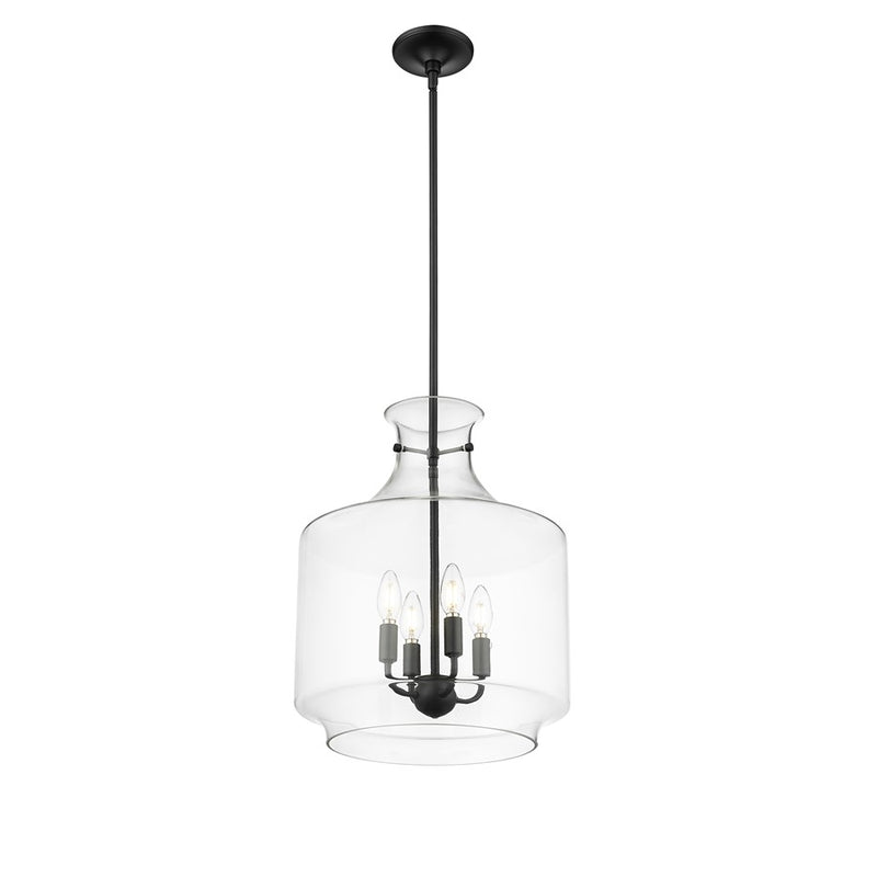Millennium Lighting Mahannah 4Lt Pendant, Black
