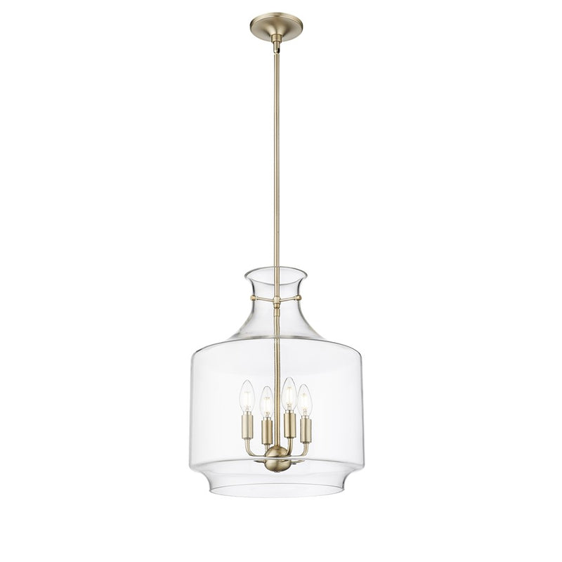 Millennium Lighting Mahannah 4Lt Pendant, Modern Gold