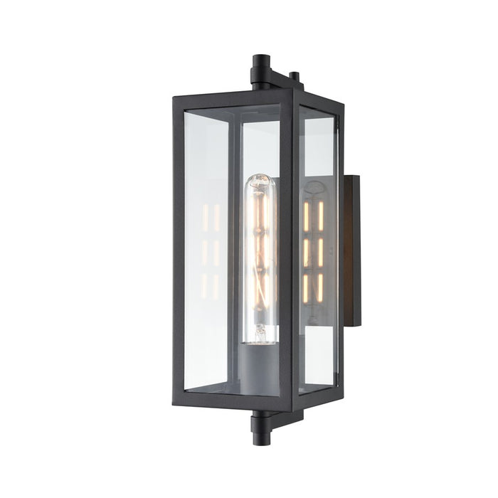 Millennium Lighting Messi 1Lt 14" Outdoor Wall Sconce, Black/Clear