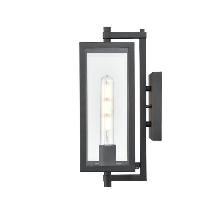 Millennium Lighting Messi 1Lt 14" Outdoor Wall Sconce, Black/Clear