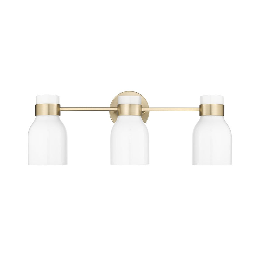 Millennium Lighting Corella 3Lt Vanity, Modern Gold/Opal - 23003-MG