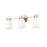 Millennium Lighting Corella 3Lt Vanity, Modern Gold/Opal