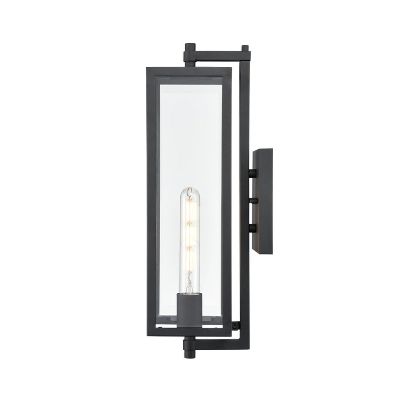 Millennium Lighting Messi 1Lt 18" Outdoor Wall Sconce, Black/Clear