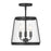 Millennium Lighting Adabella 3Lt Semi Flush Mount, Black/Clear