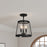 Millennium Lighting Adabella 3Lt Semi Flush Mount, Black/Clear