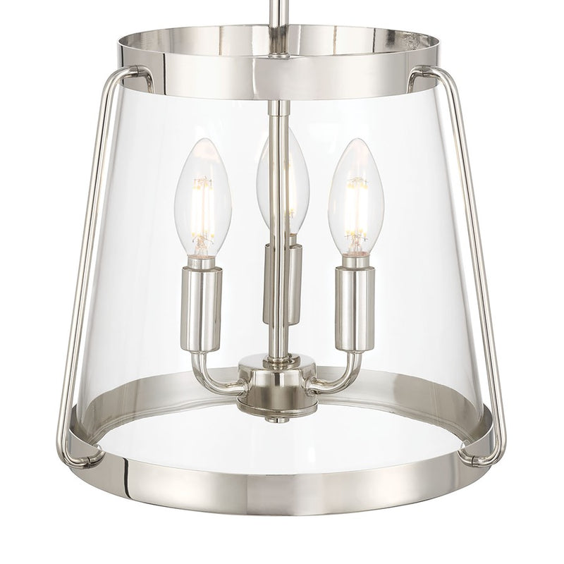 Millennium Adabella 3Lt Semi Flush Mount, Nickel/Clear