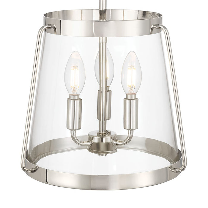 Millennium Adabella 3Lt Semi Flush Mount, Nickel/Clear