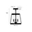 Millennium Adabella 3Lt Semi Flush Mount, Nickel/Clear