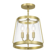 Millennium Lighting Adabella 3Lt Semi Flush Mount, Brass/Clear - 230103-VB