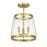 Millennium Lighting Adabella 3Lt Semi Flush Mount, Brass/Clear - 230103-VB