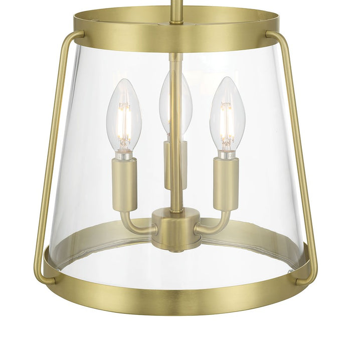 Millennium Lighting Adabella 3Lt Semi Flush Mount, Brass/Clear