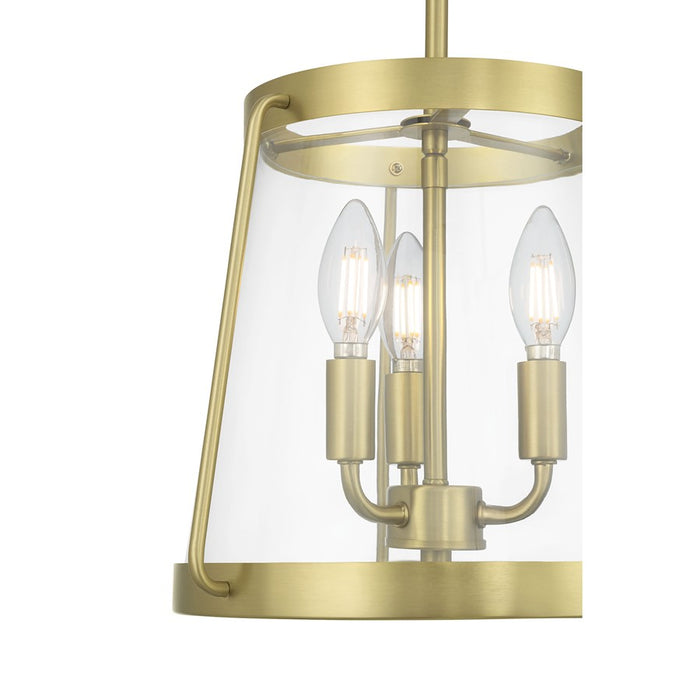 Millennium Lighting Adabella 3Lt Semi Flush Mount, Brass/Clear