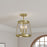 Millennium Lighting Adabella 3Lt Semi Flush Mount, Brass/Clear
