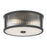 Millennium Lighting Ardezia 3Lt Flush Mount, Matte Black/Clear Ribbed