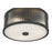 Millennium Lighting Ardezia 3Lt Flush Mount, Matte Black/Clear Ribbed