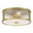 Millennium Lighting Ardezia 3Lt Flush Mount, Brass/Clear Ribbed - 23203-VB