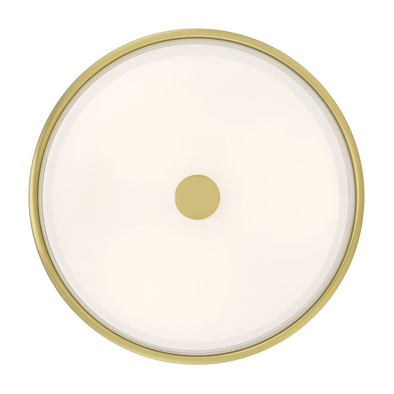 Millennium Lighting Ardezia 3Lt Flush Mount, Brass/Clear Ribbed