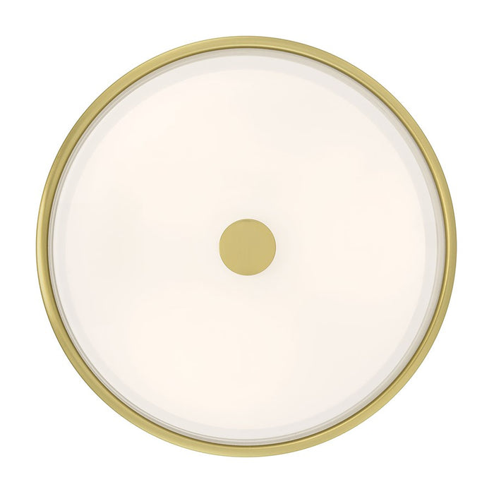 Millennium Lighting Ardezia 3Lt Flush Mount, Brass/Clear Ribbed