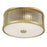 Millennium Lighting Ardezia 3Lt Flush Mount, Brass/Clear Ribbed
