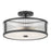 Millennium Ardezia 3Lt Semi Flush Mount, Black/Clear Ribbed - 23303-MB