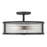 Millennium Ardezia 3Lt Semi Flush Mount, Black/Clear Ribbed